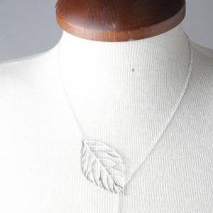 Bird Necklace - Leaf Necklace - Bird And Leaf..