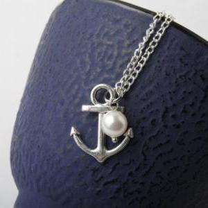 Silver Anchor Necklace, Anchor Jewelry, Anchor And..