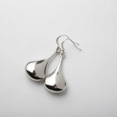 Silver Drop Dangles - Urban Earrings - Modern -..